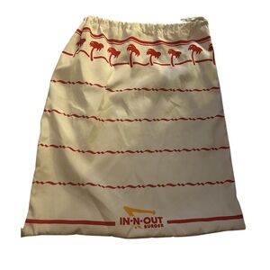 In-N-Out drawstring bag White and Red